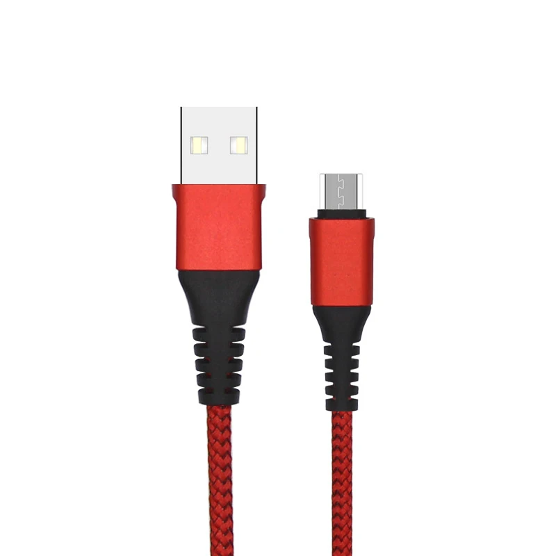 

Durable long tail 2A nylon braided 1M micro sync data charging USB cable for Samsung S7 S6 Redmi Huawei, Silver/red/blue