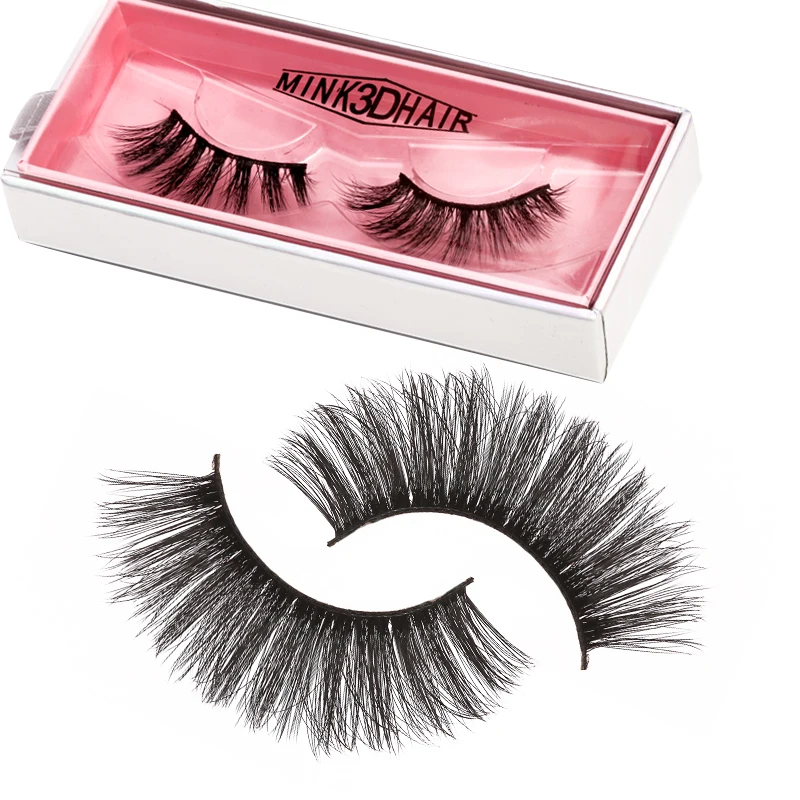 

Create your own brand 5D eyelashes false synthetic eyelash private label custom packaging box 3d mink lashes, Black