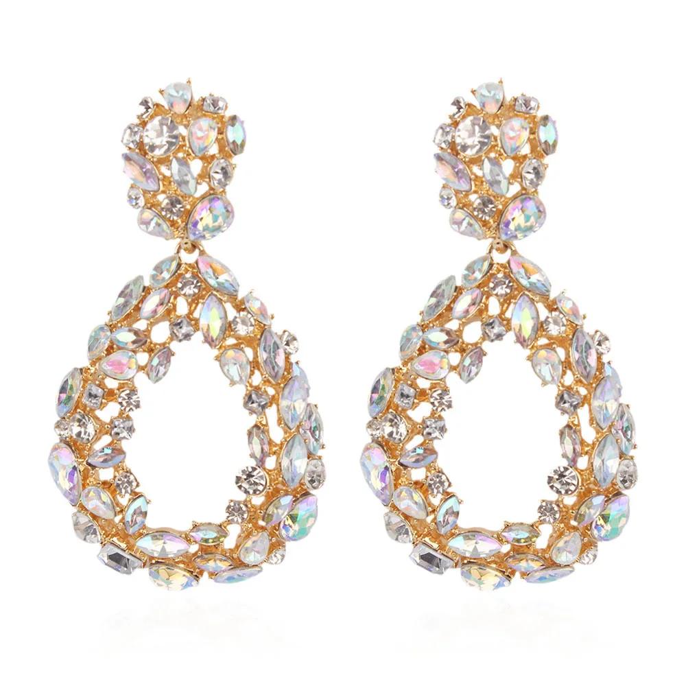 

Fashion Jewelry Rhinestone Earring Earring With Pendant Water Drop Earring, Colors