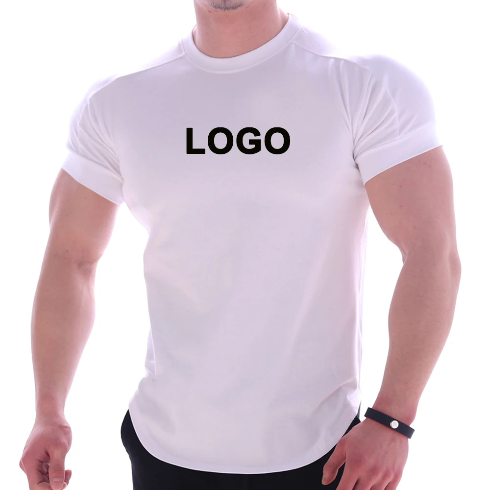 

wholesale private label plus size 95 cotton 5 elastane t shirts custom printing logo camiseta masculina gym men plain t-shirts, Multi color optional or customized