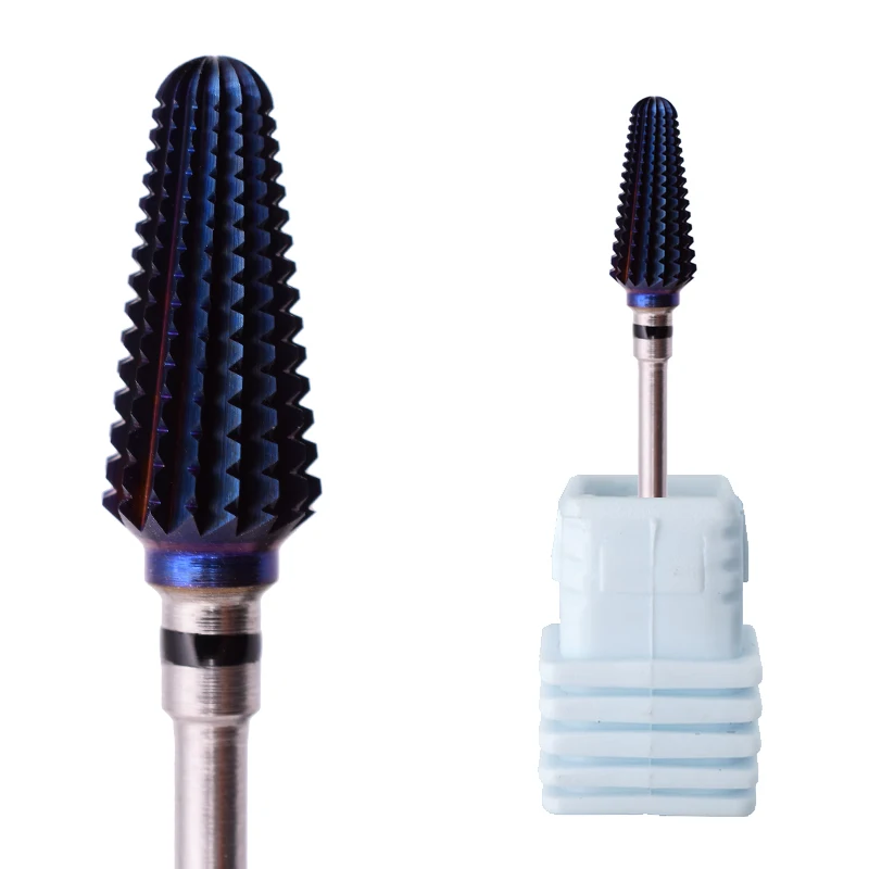 

Tornado bit nail drill bits for acrylic nail salon tools, Silver//blue/purple