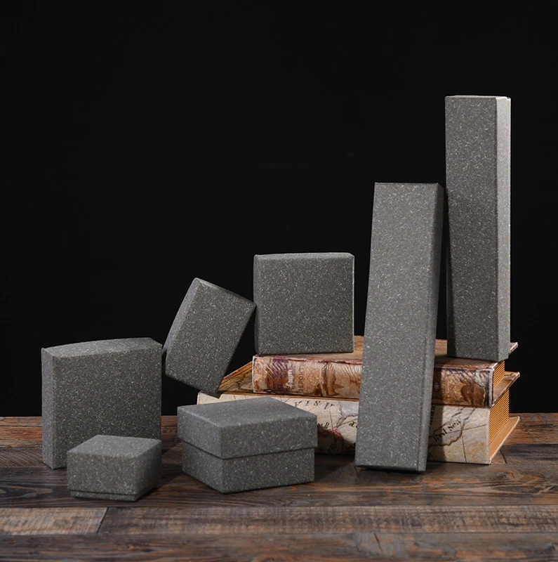 

Retro kraft paper jewelry box ring necklace pendant jewelry box wholesale