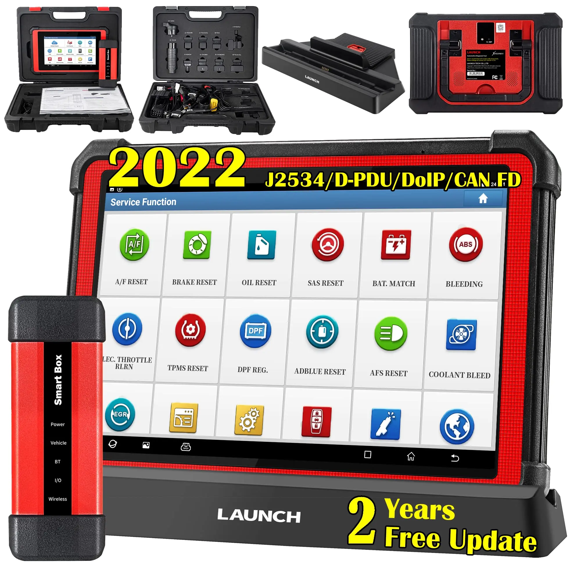 

2023 New LAUNCH X431 PAD V ECU Online Programming Coding Automotive Scan Tool Full System Diagnostic Tool Reset Functions