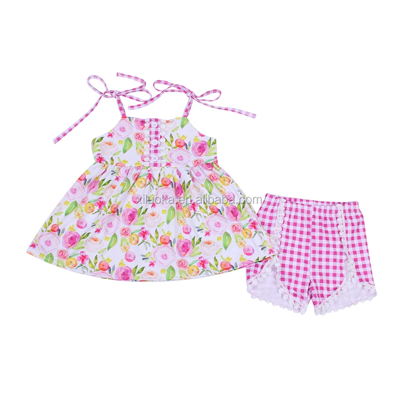 

High Quantity Pink Plaid Short Little Girls Summer Clothes 2020 Clothes For Little Girls Little Girls Fashionable Clothes, Picture