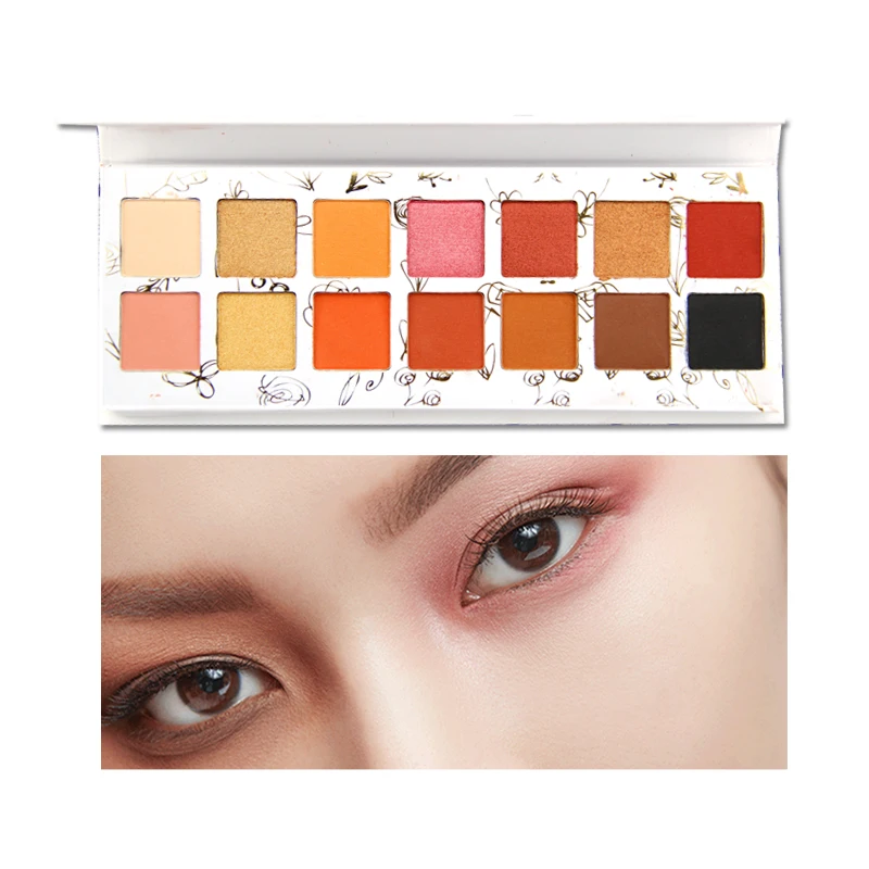 

Private Label 14 Color Eyeshadow Cosmetic High Pigment Long Lasting Metallic Shimmer Make Your Own Brand Eye Shadow