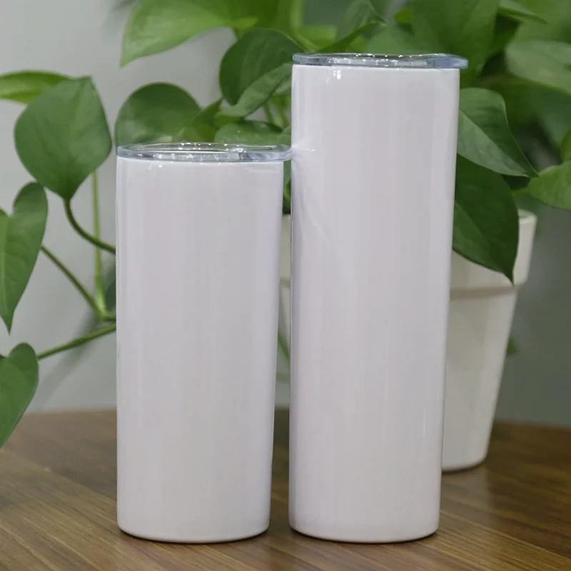 

15OZ 20OZ Customized Stainless Steel Mugs Vacuum Insulated Sublimation Straight Skinny Tumblers For Wholesale, Customized color