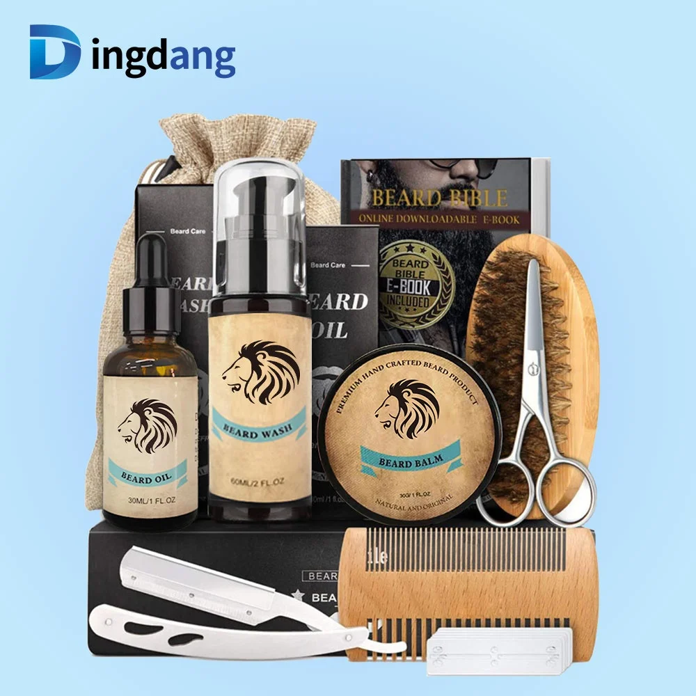 

private label products set grooming kit beard growth kit beard oil