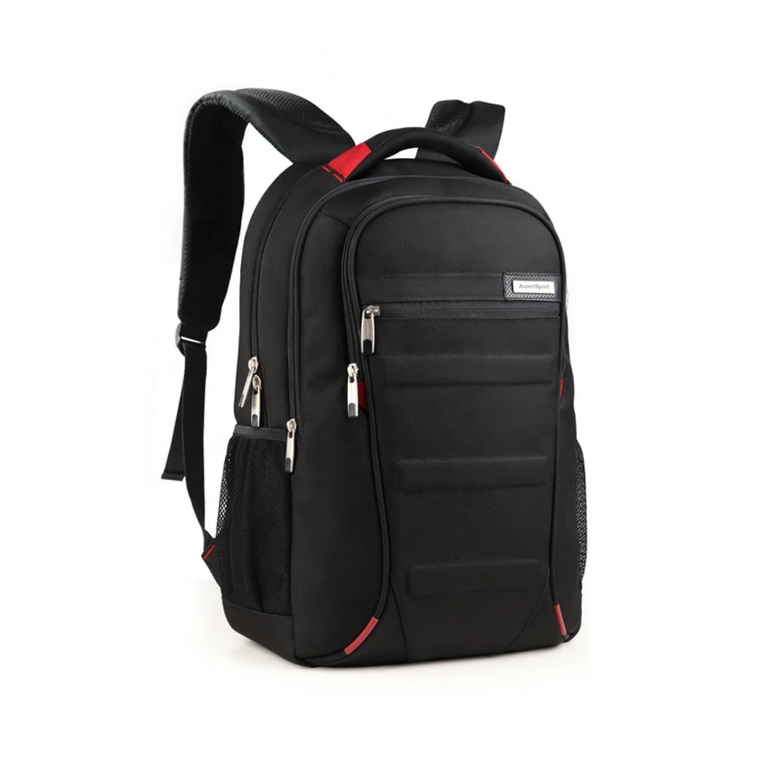 

AspenSport wholesale laptop backpack men for 16 inch laptop waterproof backpack rucksack, Black/black&red