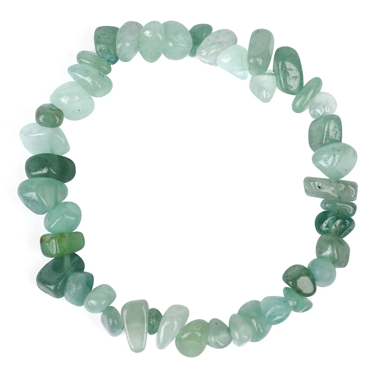 

High Quality Elastic Stretch Green Aventurine Chip Bracelets Bead Bracelet for Women Men