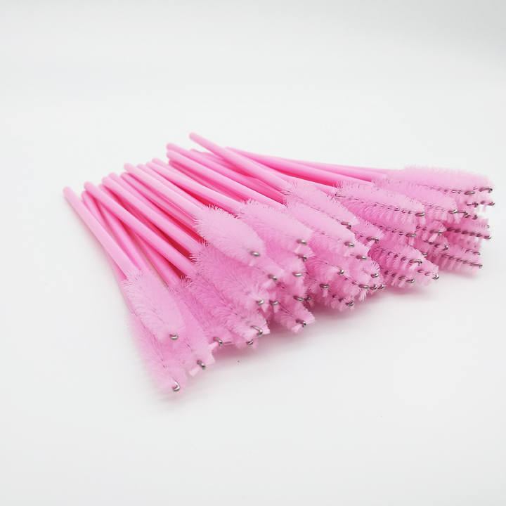 

High Quality Mascara Wand 50pcs/bag Pink Brushes For Eyelash Extensions
