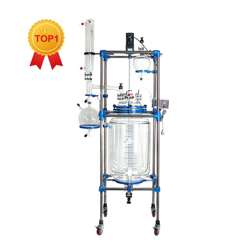 

High Safety Level Laboratory Double Layer 100l Glass Chemical Reactor