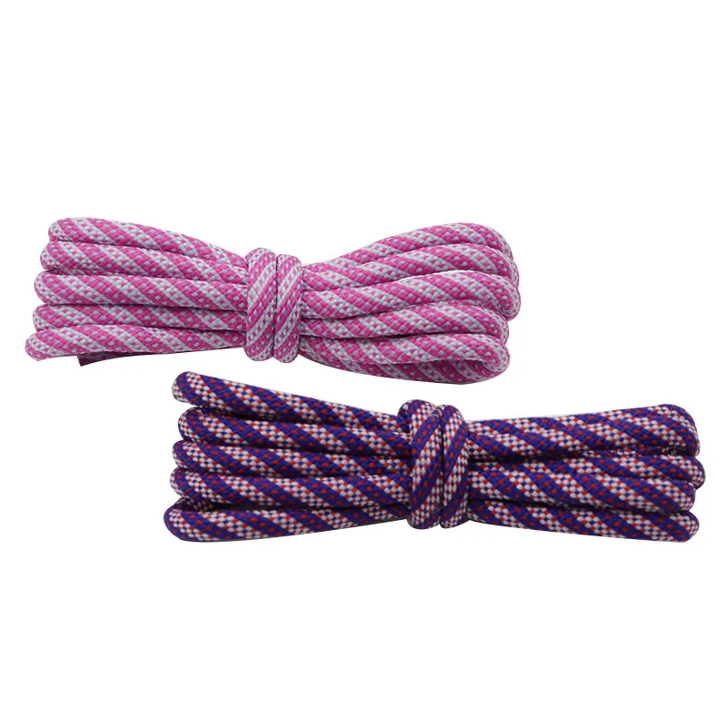 

Xuansi Shoelace Factory New High Quality Round Twill Checkered Laces Shoelaces Shoe Laces Polyester 120cm Length For Sneaker, Bottom based color + match color,support any two pantone colors mixed