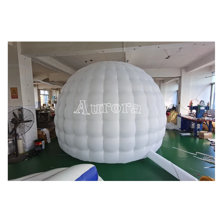 

Custom size Outdoor Party inflatable igloo dome tent pvc tarpaulin material air blowing tent for camping trip, Customized