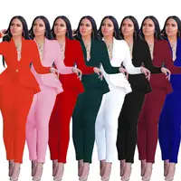 

Latest elegant flounces air layer office ladies suit uniform sexy casual suit for women formal FM-CM610