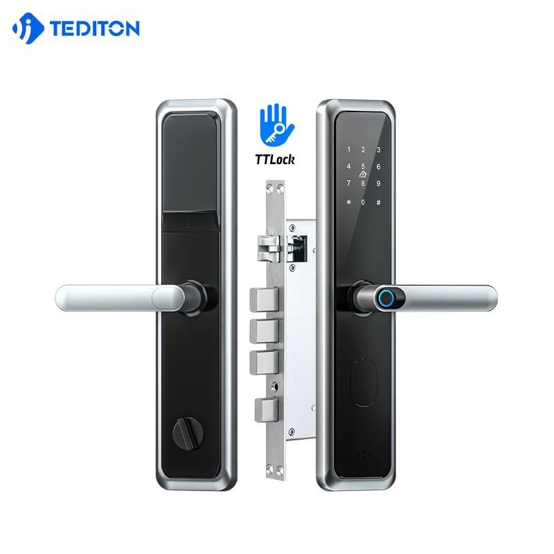 

Tediton Security Manganese steel Digital Ttlock APP Wireless 6068 Mortise BLE Code Fingerprint Smart Door Lock