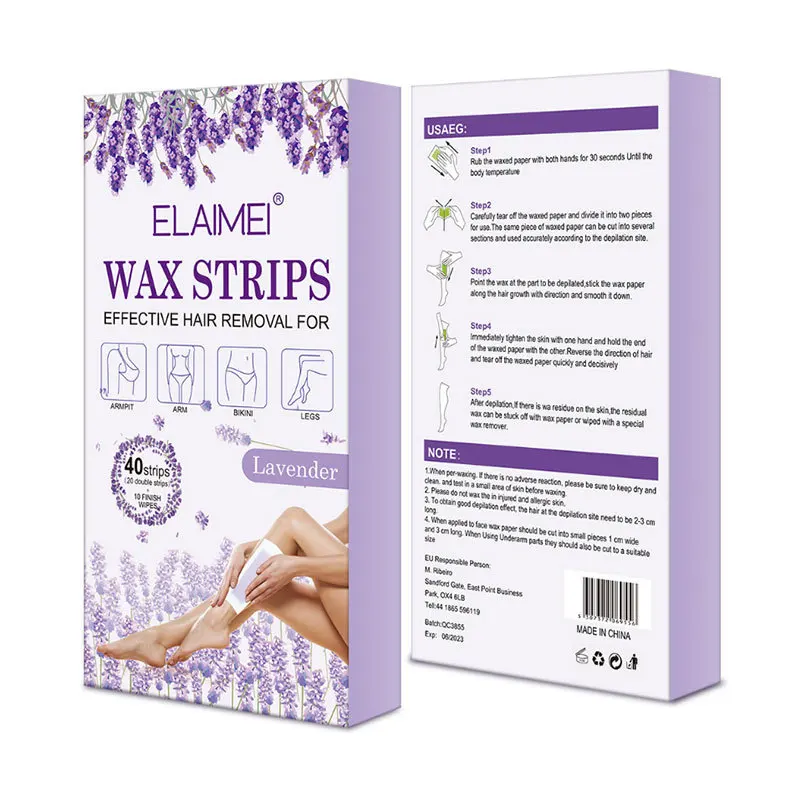 

40pcs Top Quality Wax Removal Strip Free Sample Wax Strip Hair Removal Wax Strip, As picture shows