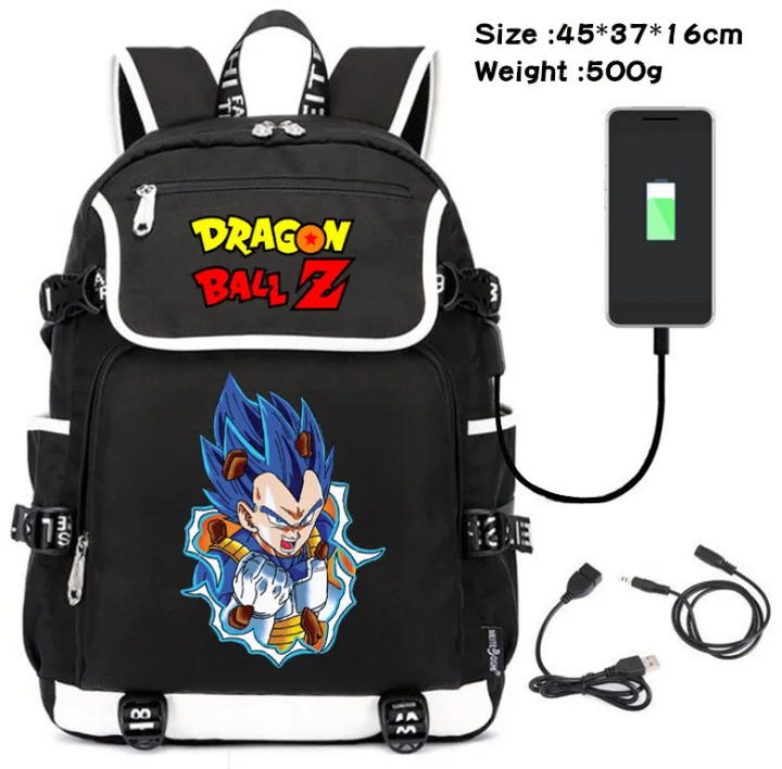 Color B Anime Dragon Ball Z Canvas Bag Drawstring Backpack for Students Boys Girls Gym Travel Organizer Pouch Portable Backpacks 