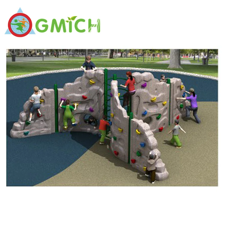 

commercial outdoor climb indoor children playground climbing walls equipment for kids combined toy accessories China JMQ-1923105, Green ,yellow,blue,red,gray etc