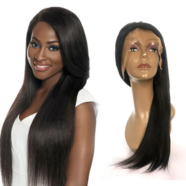 

Best virgin Brazilian hair supplier in China, wholesale 100% Brazilian virgin mink straight human lace front wig with baby hair