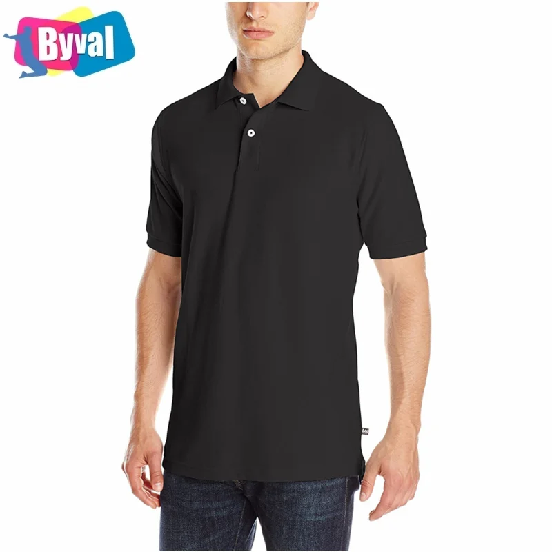 

Byval comfy wholesale polo shirt Custom Logo Design Polyester Cotton Men's Slim Fit Short Sleeve Solid Polo Shirt