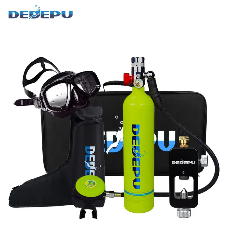 

DEDEPU S5000 A SET Scuba Diving Tank Equipment Mini Scuba Dive Cylinder with 20-28 Minutes Spare Air, Yellow,black,white,green