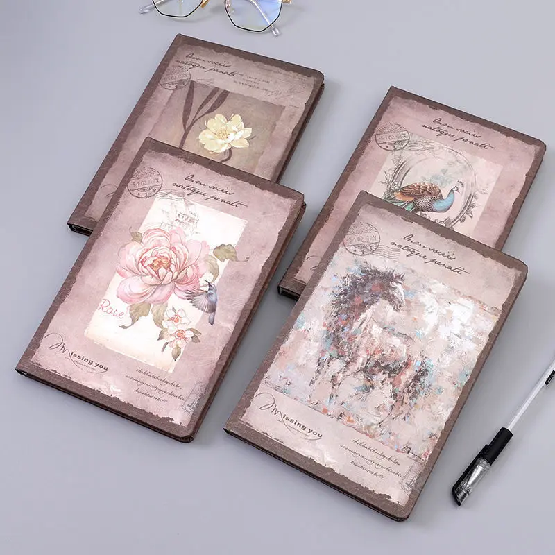 

N04 Hot sale creative retro European style student notepad hard notebook diary books