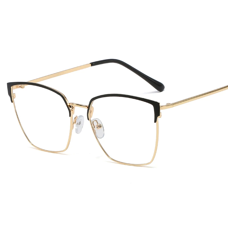

SHINELOT 95566 Ready Stock Italy Design Anti Blue Light Glasses Frames Fashion Cheap Metal Eyeglasses Optical Women Eyewear