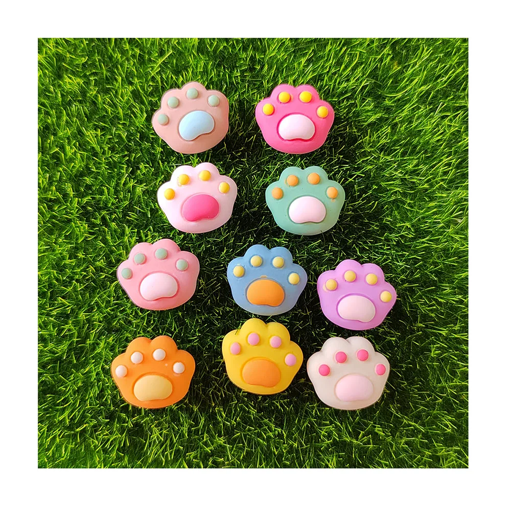 

Resin Bear Paw Flat Back Cheap Animal Cat Dog Foot Claw Cabochons Jewelry Beads Hair Headwear DIY Charms Supply