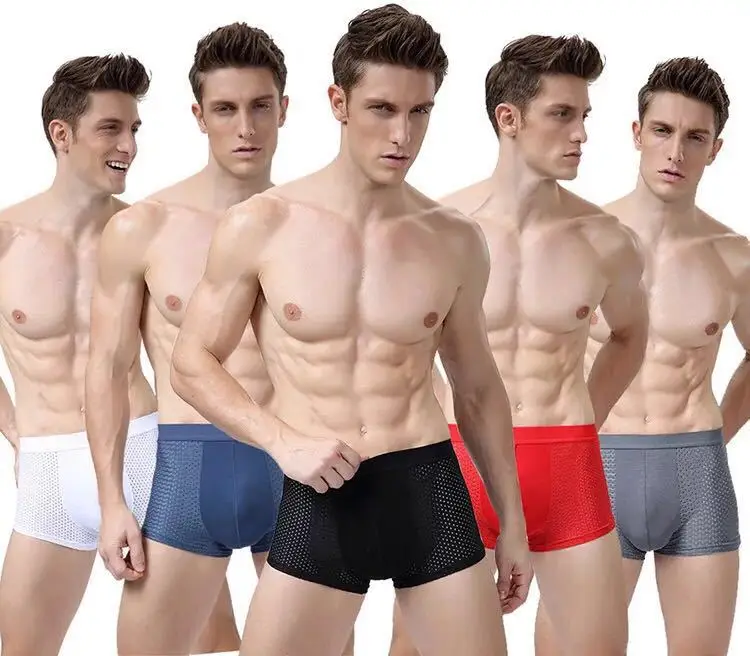 

Men's underwear pouch mesh sexy men's briefs & boxers modal is comfortable and breathable for men's boxers, 4 colors