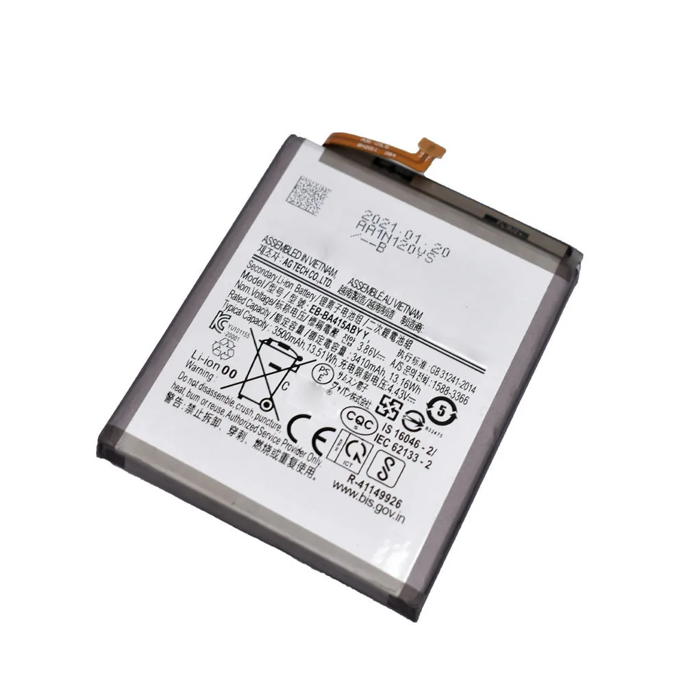 

For Samsung EB-BA415ABY Battery For Samsung Galaxy A41 A415F Genuine Original Replacement Phone Battery 3500mAh Actual capacit