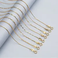 

Hot Sale 8 Styles Long Real 925 Sterling Silver Snake Chain Italian Rose Gold Plated Box Chain Jewelry