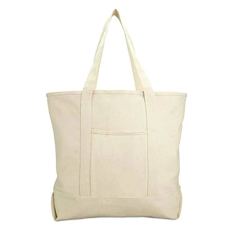 Custom Natural Blank Plain Recycled Shopping Cotton Bag Canvas Tote Bag ...