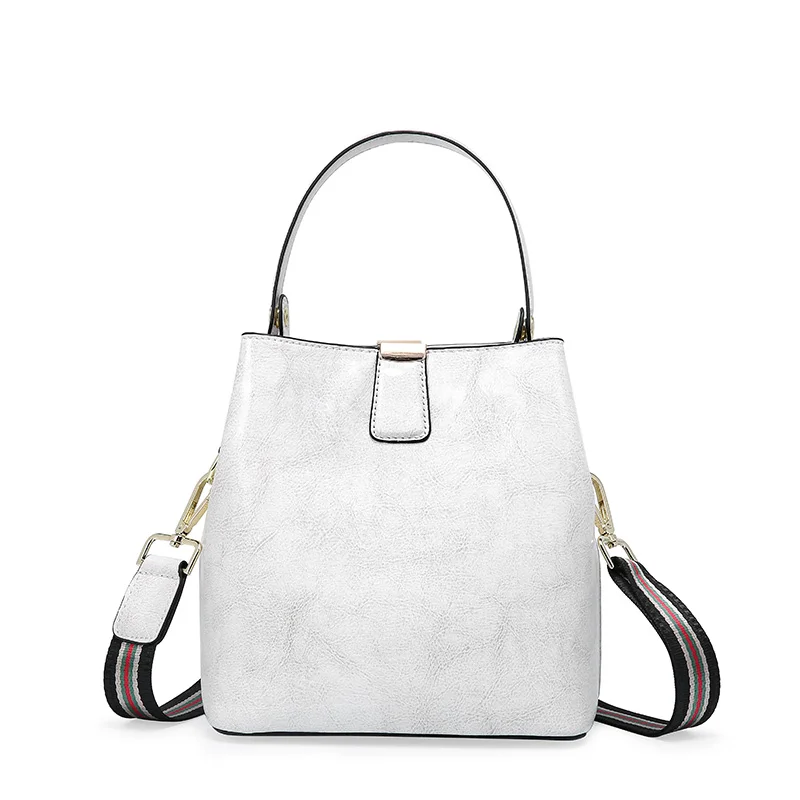 

2021 High quality wholesale crossbody bag woman bag leather real genuine leather handbags women shoulder bucket bag