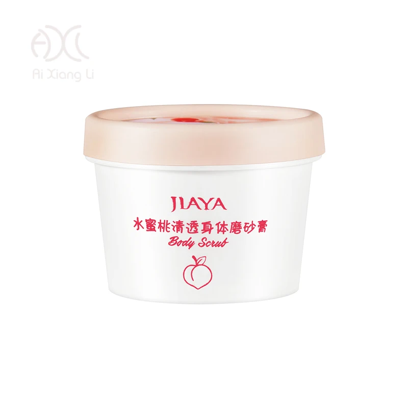 

JIAYA Honey peach body scrub Private Label Cleaning old cutin Balance water and oil Deep clean pores