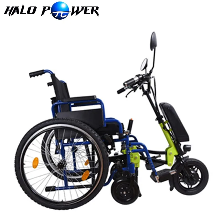 

Lightweight, foldable Power assist for wheelchair, Black/green/white