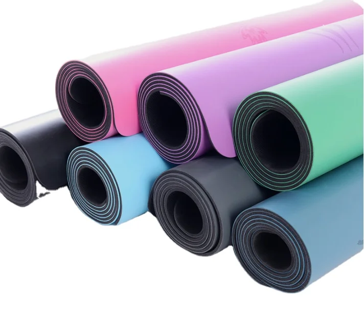 

Thickened PU yoga mat, enlarged and widened, non-slip natural rubber, environmentally friendly and wear-resistant yoga mat, Black, grey, pink, green, purple
