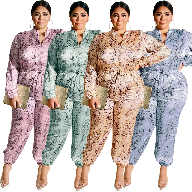 Zipper Front Long Sleeve Dressy Jumpsuits Plus Size And Rompers Women