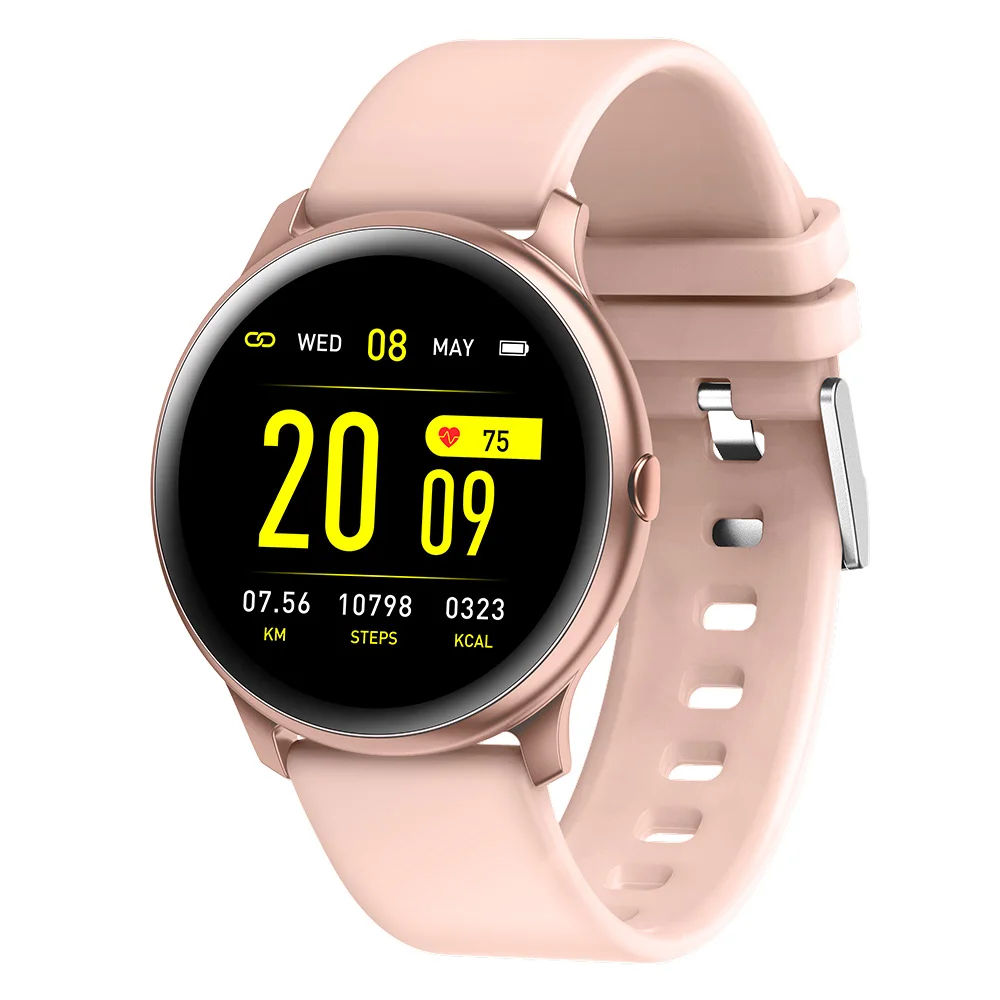 

2021 Fashion Lady Smart Watch Women KW19 Heart Rate Monitor Blood Pressure Music Fitness Bracelet Sport Smartwatch For Woman