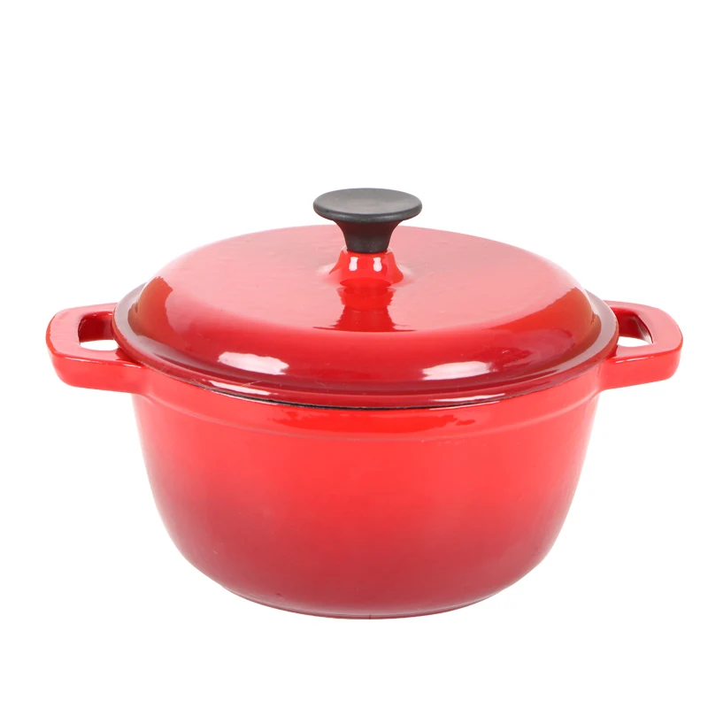 

Chinese Red Enamel Cast Iron Mini Casserole, Red,blue,black.