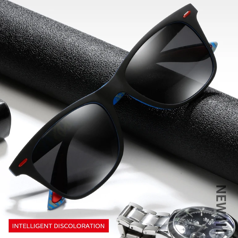 Outdoor Driver  Designer Glasses Authentic Printed Square Polarized Sunglasses Men
