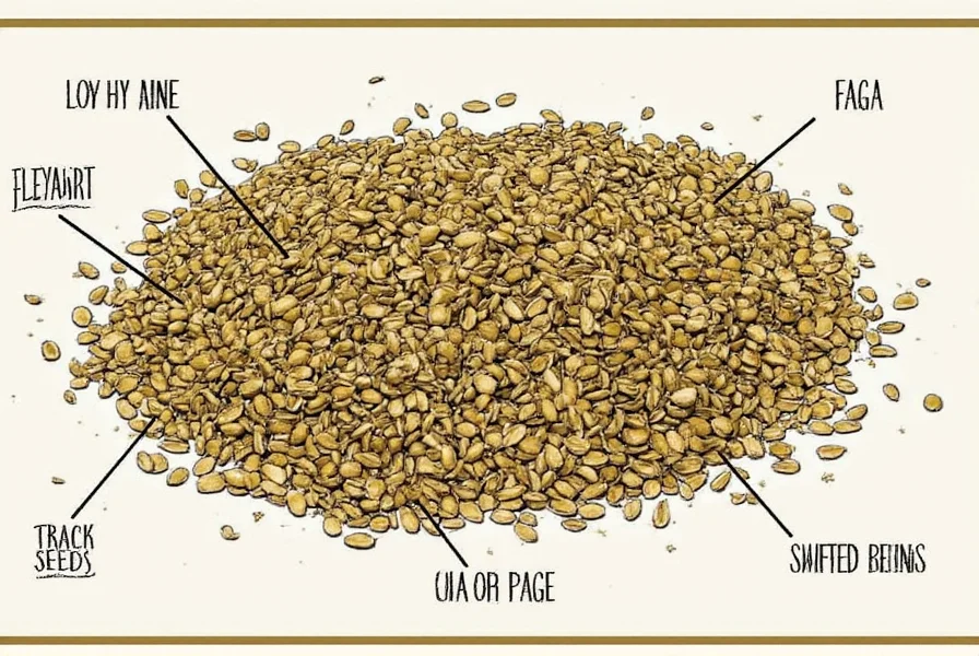 Black mustard seeds in a wooden spoon