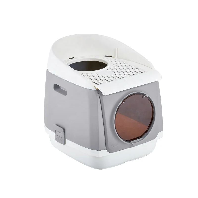 

Automatic Pp Eco-friendly Cat Litter Box Anti-odor Cat Litter Box Toilet Wholesale Cat Toilet, Pink / grey / blue