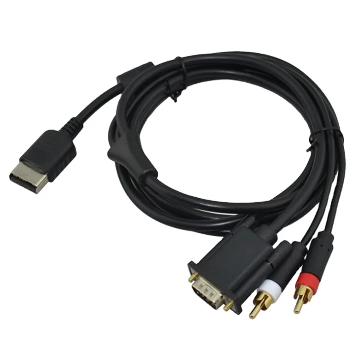

New for Sega Dreamcast DC VGA RCA Audio Cable Lead Adapter Adaptor xbox 360 vga cable, Black
