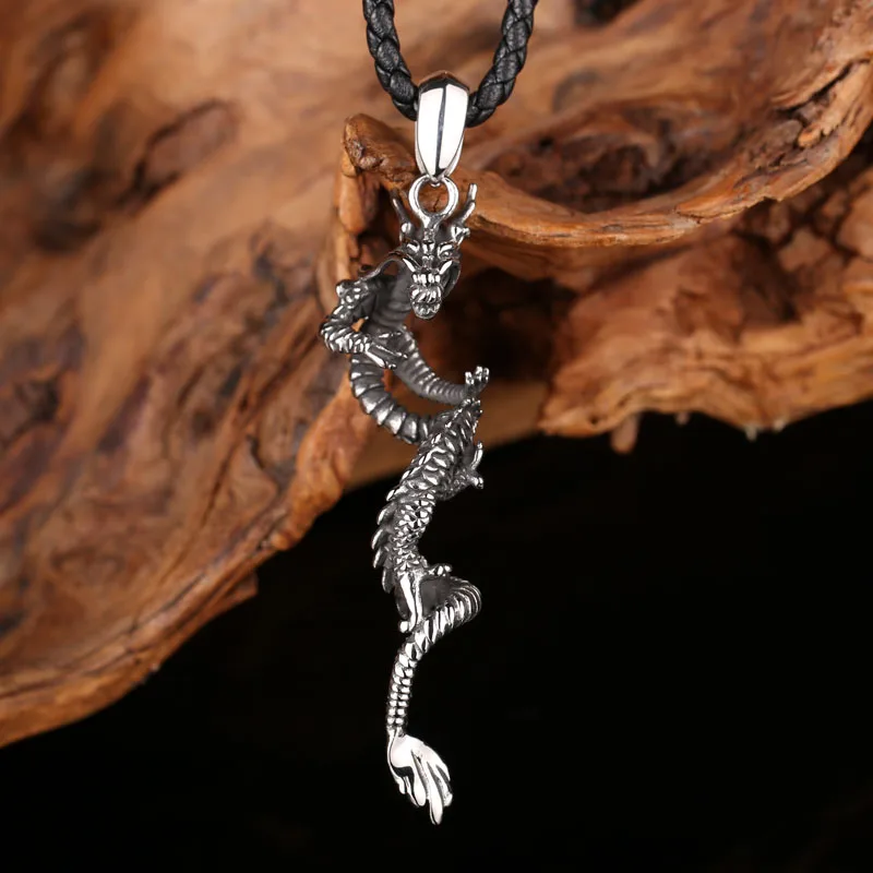 

SS8-534P Dragon Necklace Pendant Stainless Steel Pendant Necklaces Classic Men Necklace Jewelry