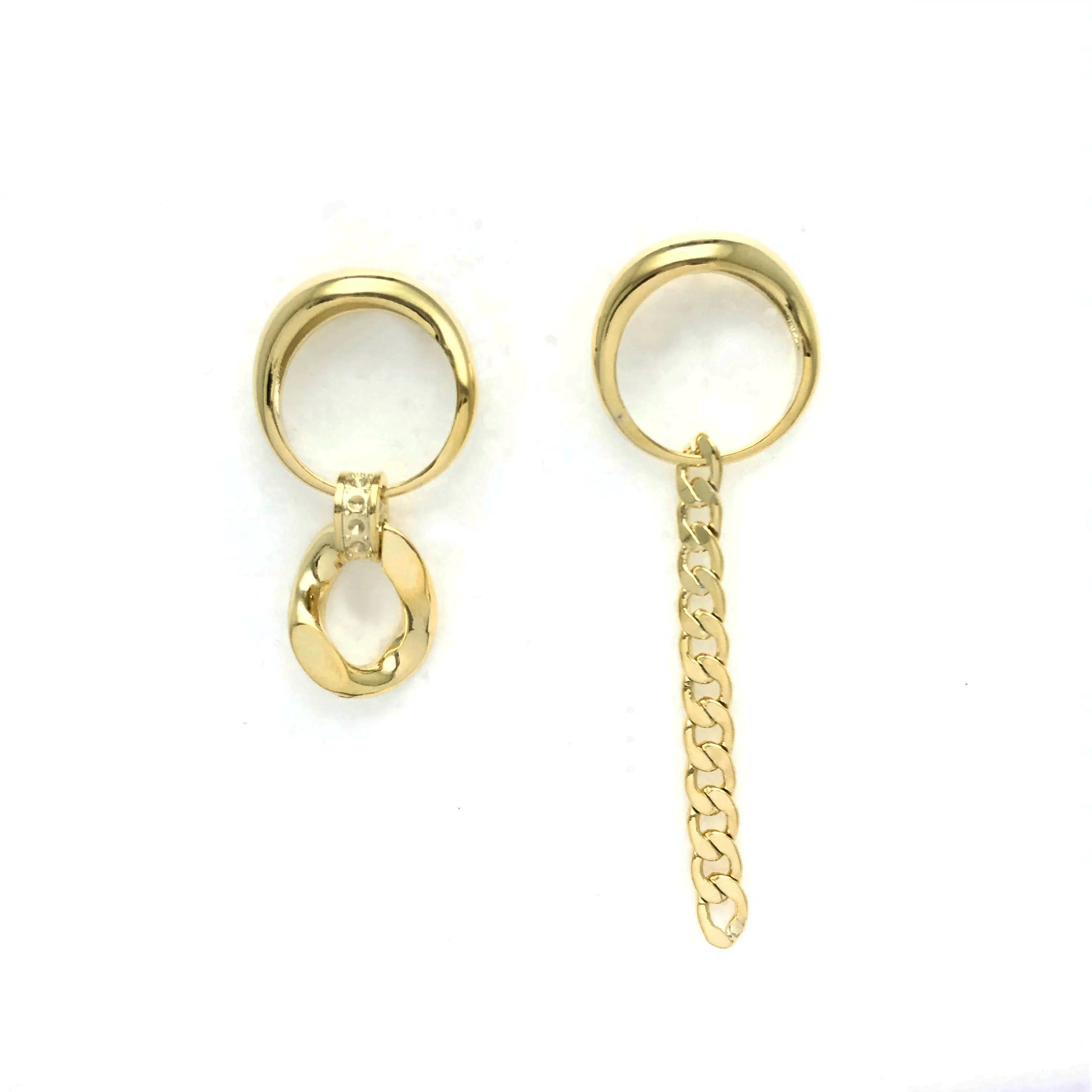 

Eico Asymmetry Fashion Jewelry Gold High Quality Women Jewelry Gift Metal Chain Drop Earring, Gold color
