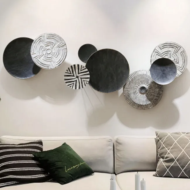 

Metal Art Black and White Minimalist Combination Wall Decoration