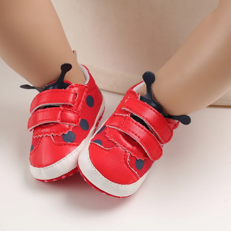Popular Pu&cotton Red Shoes Lovely Worm Toddler Boy Girl Cute Babe