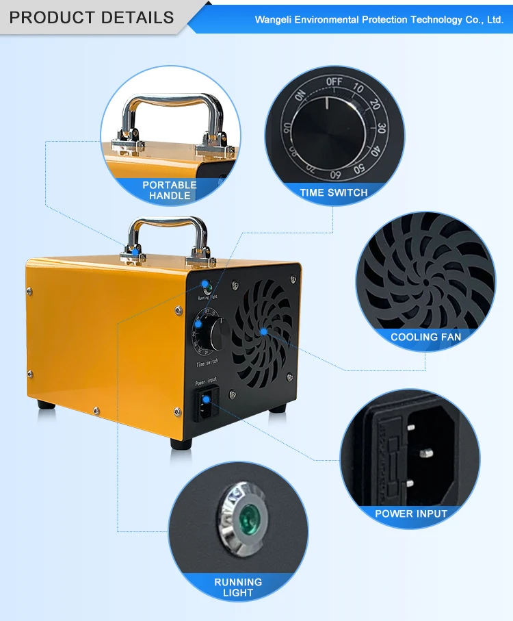 Factory direct 10g  best quality portable ozone generator ozone disinfection machine for home hotel office room