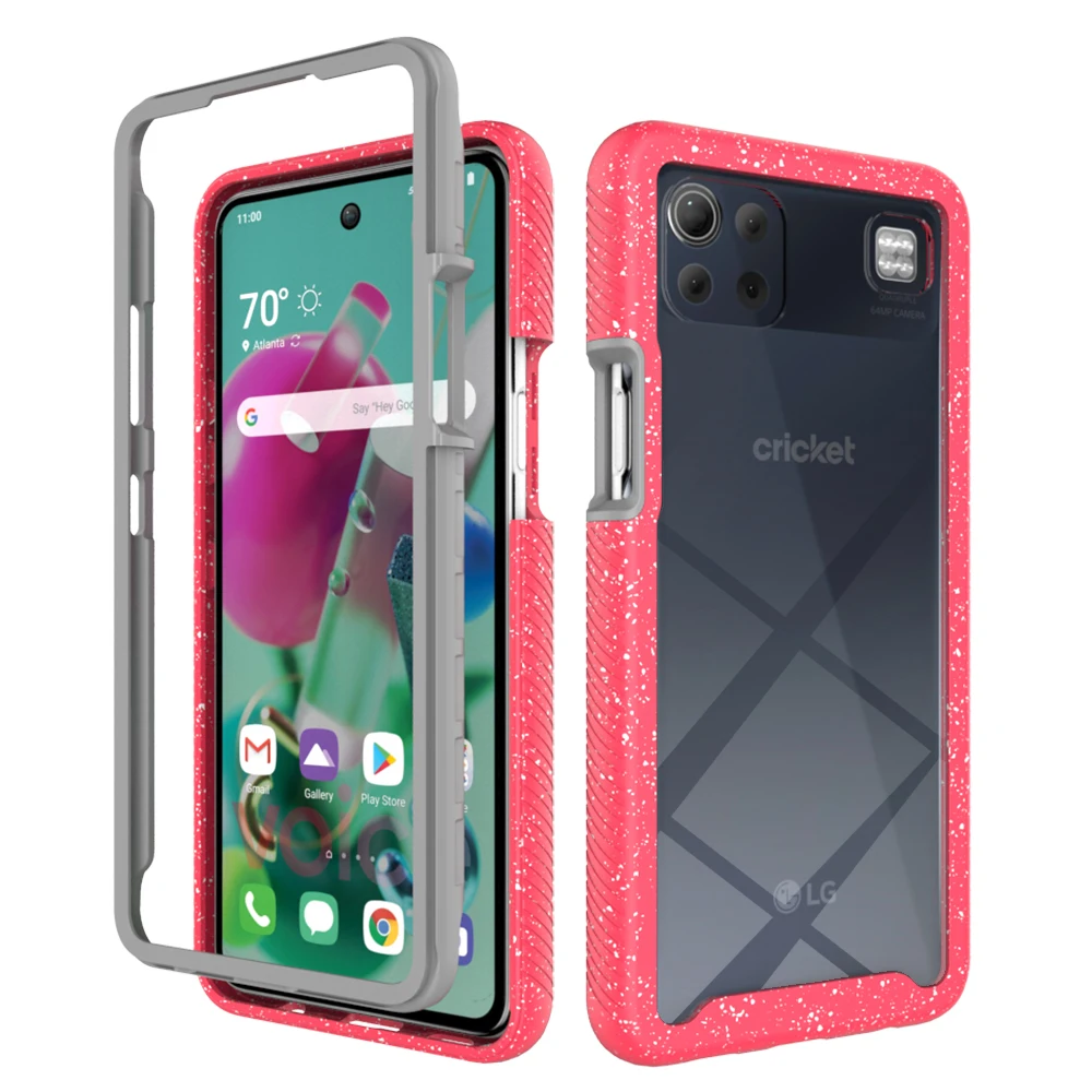 

360 full coveragea pc tpu transparent acrylic phone case for lg k51 bumper case