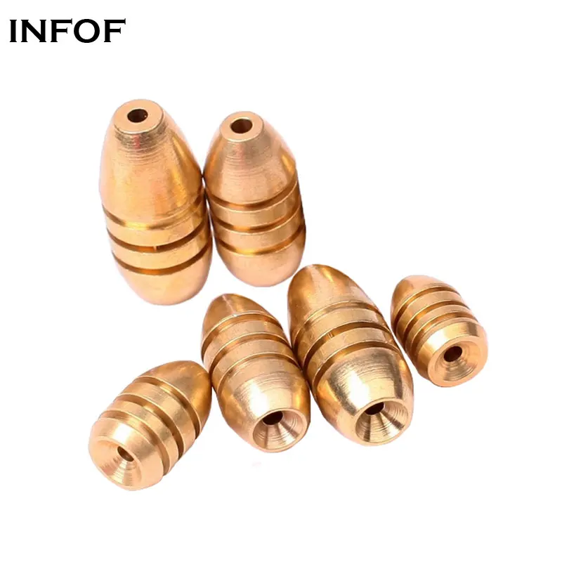 

Free Shipping thread copper ball pendant 1.g/3.5g/5g/7g/10g pure copper fishing hooks weights soft bait accessory fishing tackle